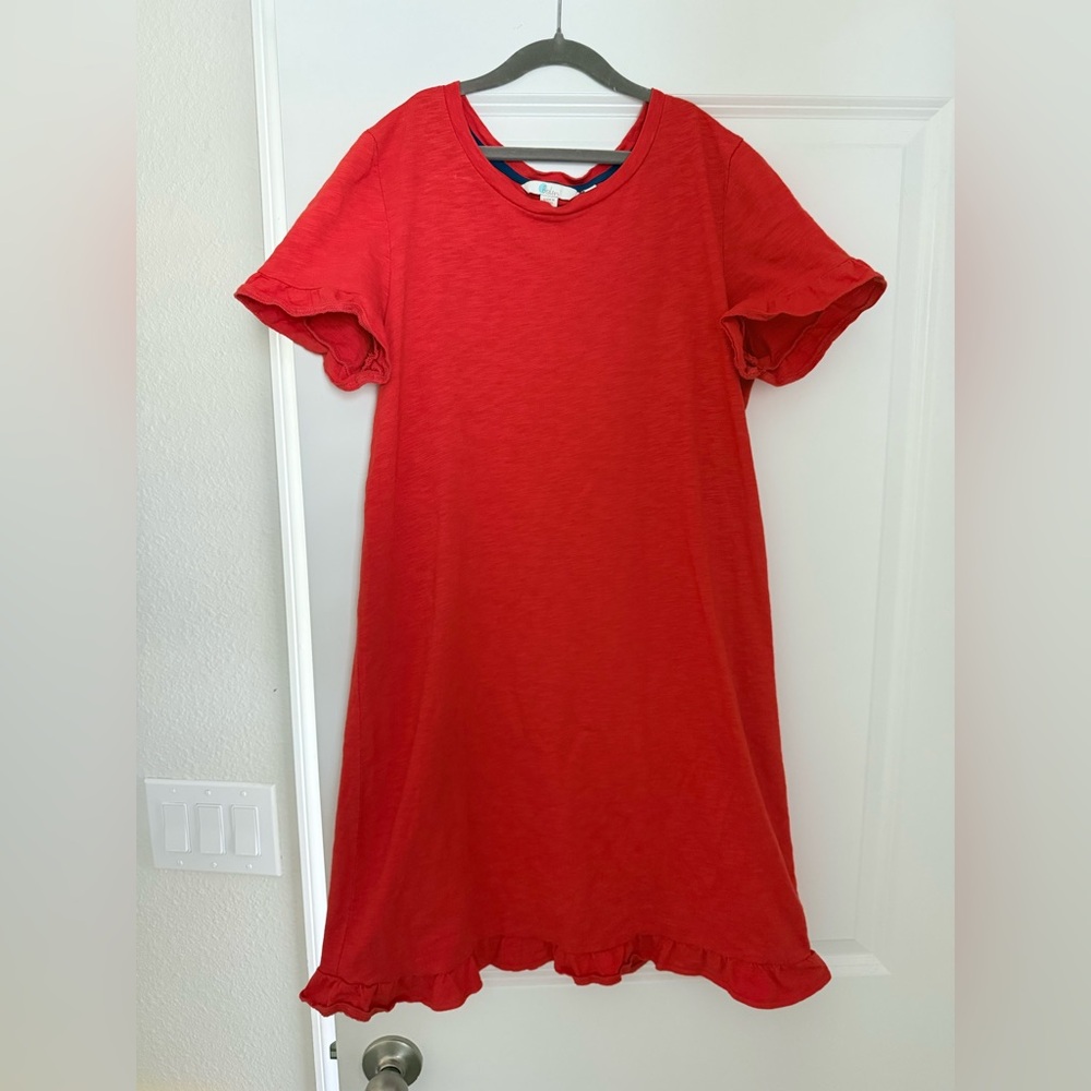 Boden Vibrant Red Short Sleeve Dress